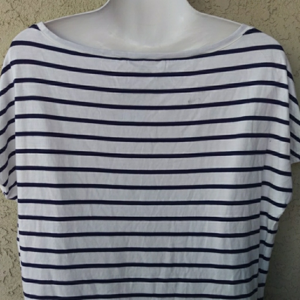 BB Dakota striped short sleeve long Top excellent - Picture 4 of 8